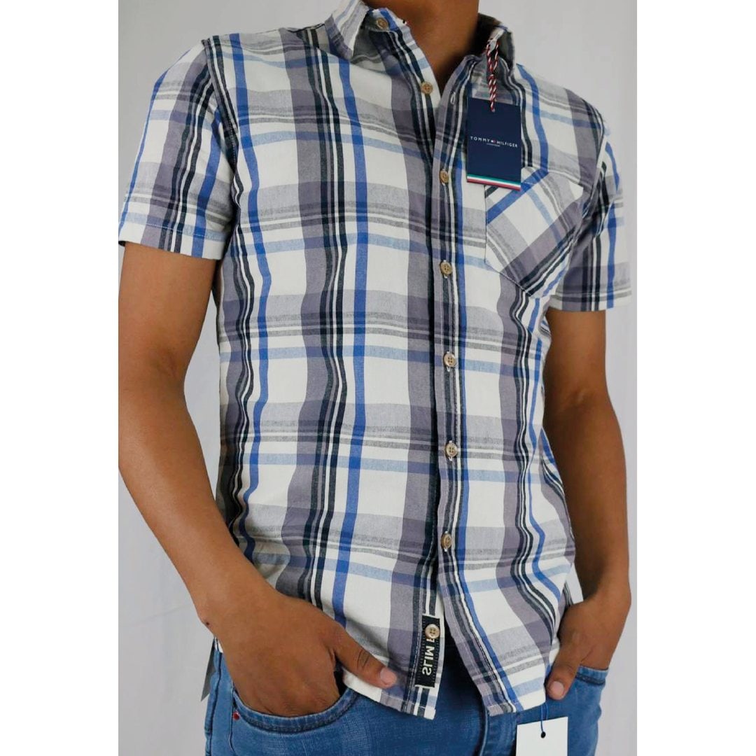 Camisa A Cuadros Manga Corta